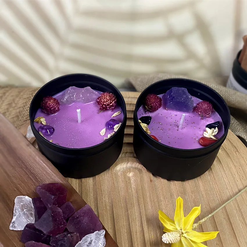 Home Fragrance Lamp - 8x5,2 см сушеный цветок, хрустальный камень,