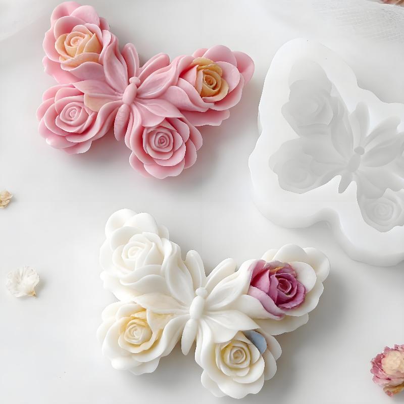 Home Fragrance Rose - Силиконовая форма DIY «Роза и бабочка»