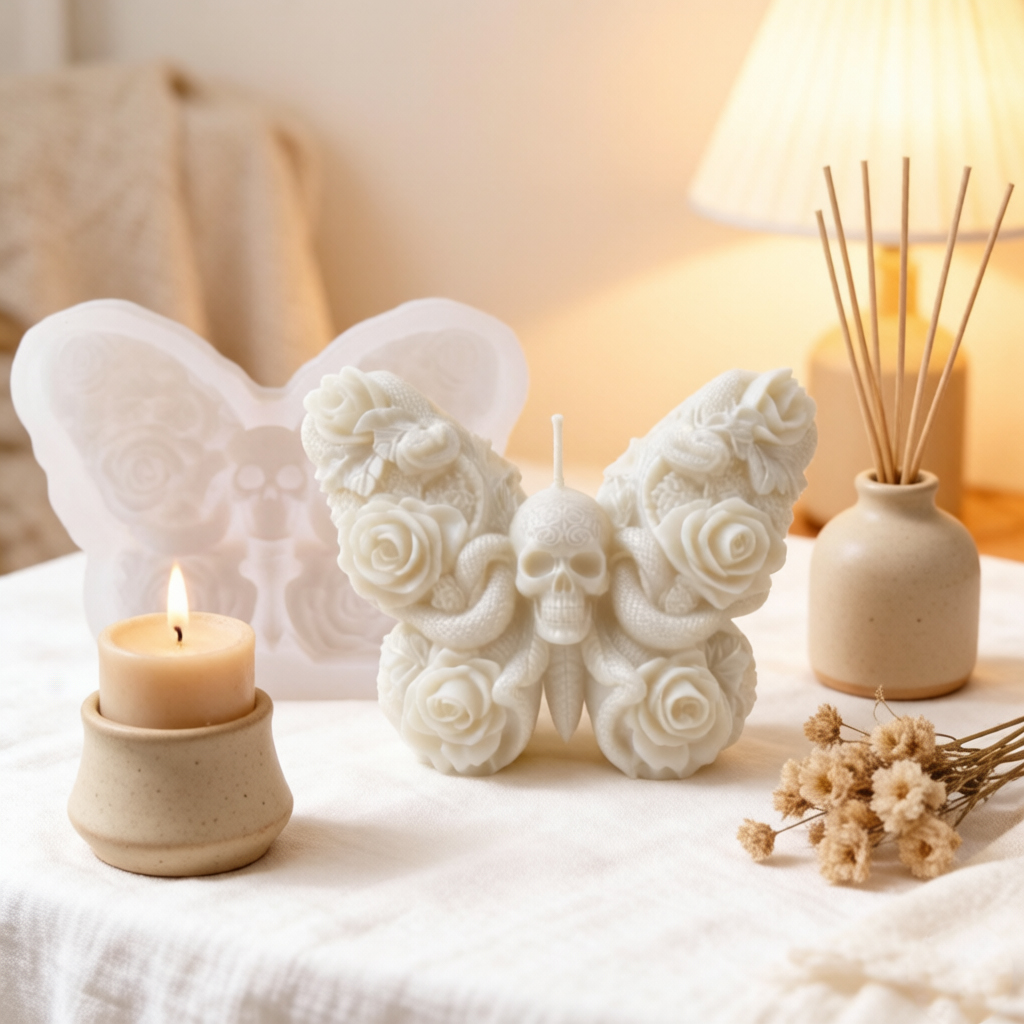 Силиконовая форма 3D «Череп с  – обзор и цена Home Fragrance Rose