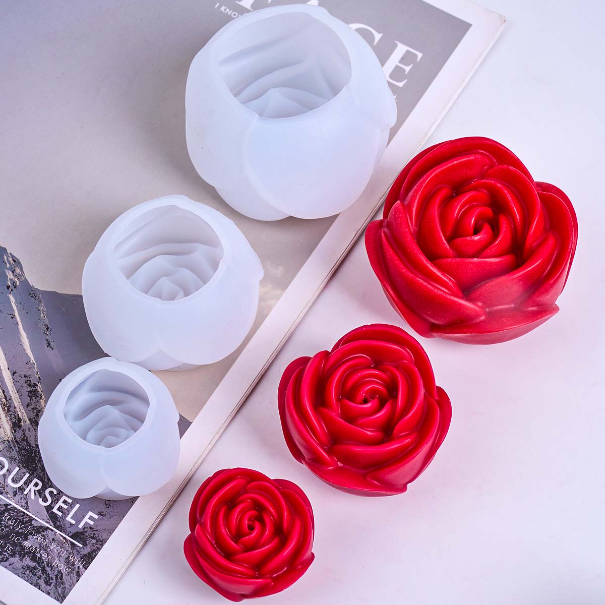 3D силиконовая форма для свече – обзор и цена Home Fragrance Rose